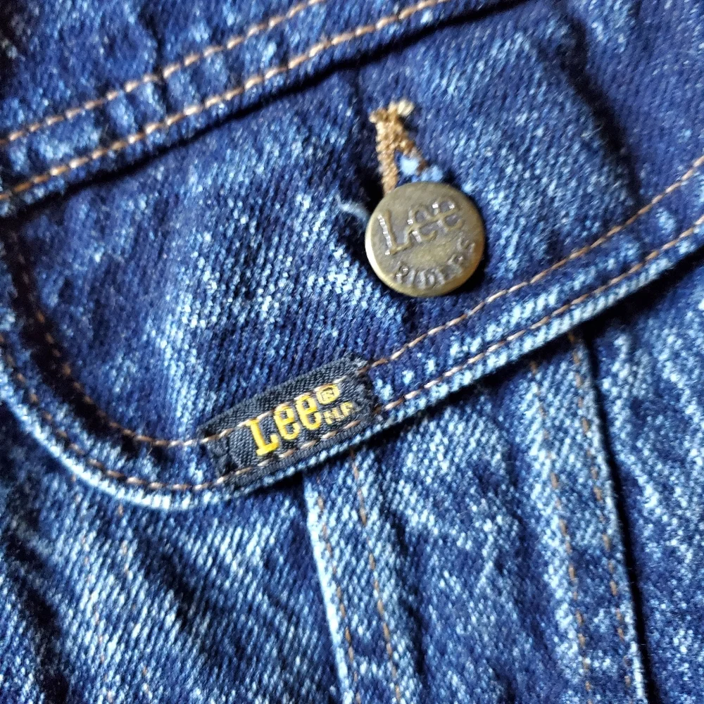 Vintage 80s Lee Riders Acid Wash Denim Trucker Jacket USA Made S